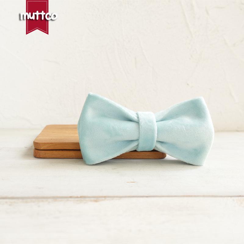 MUTTCO Thickened Dog Collar & Leash with Bow Tie - UBT-111 XS
