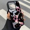 Ins Korean Series Star Bowknot Wireless Charging Case for iPhone 17 Air 16 E 15 14 13 12 Mini 11 Pro Max XS Max 8 7 Plus Cover