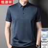 Hengyuanxiang Men's 100% Mulberry Silk Polo Shirt