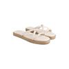 Shoetopia Cross Strap Cream Flats For Women & Girls /Eu38