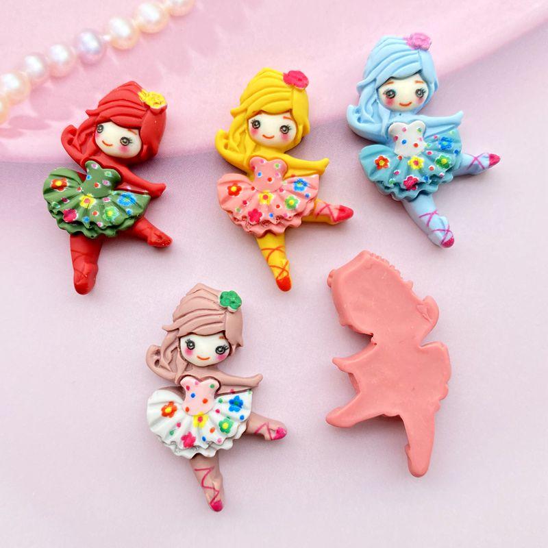 10pcs Resin Mixed Dancing Princess Flat Back Cabochon for Hair Bow Center Scrapbooking