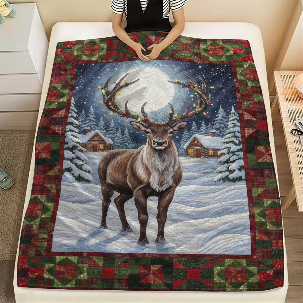 

1 шт. Фланелева ковдра з мультяшним принтом, Висока якість, Зручна для всіх сезонів, Декор для дому, Тепло та затишок, Ідеальний подарунок на Різдво, День народження 80cm x 120cm