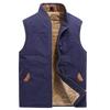 Winter Übergröße Herren Baumwolle Multi-Taschen Verdickt Arbeitsweste Lässig Warm Ärmellose Jacke