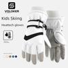 Ski Gloves Kids Winter Boys Girl Warm-Keeping and Cold-Proof Windproof Fleece Thickened Cotton Snow Playing Waterproof Five Fingers