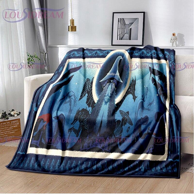 Personalized Elden Ring Blanket The Tarnished Print Flannel Blanket Ranni Soft Warm for Beds Throw Sofa Cover Bedspread