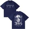 Jesus Forgive Vintage Fashion Graphic Tshirt Unisex Unisex Casual Loose Tshirts Shortsleeved Oversized Hiphop Cotton Tshirts
