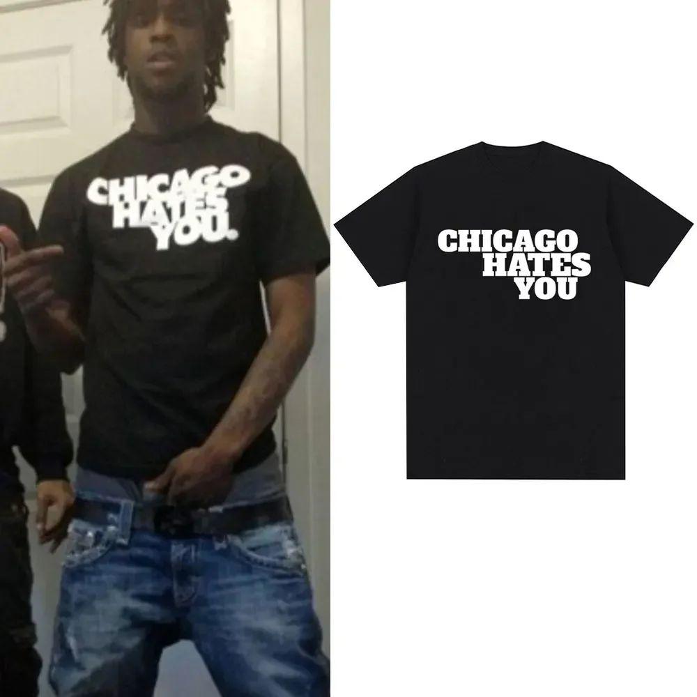 

Fashion Hip Hop T-Shirt Casual Short Sleeve T-Shirt Graphic T Shirts Y2K Chief Keef Chicago Rapper Hate Yourself T-Shirt Unis... 5XL різнокольоровий