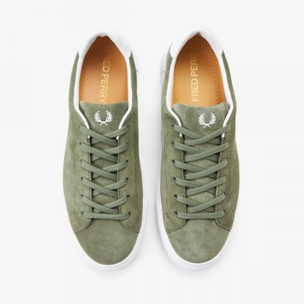Fred Perry B71 Suede Khaki Sneakers Sfpm2438319 X61