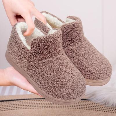 Chaussures en coton d'hiver en polaire épaissie chaude et antidérapante chaussures en coton pour femmes à semelles épaisses résistantes au froid et antidérapantes chaussures d'hiver