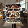 Spliced Jujutsu KaisenPrint Flannel Blanket, High quality Comfortable for All Seasons, Home Decor, Warmth and Comfort