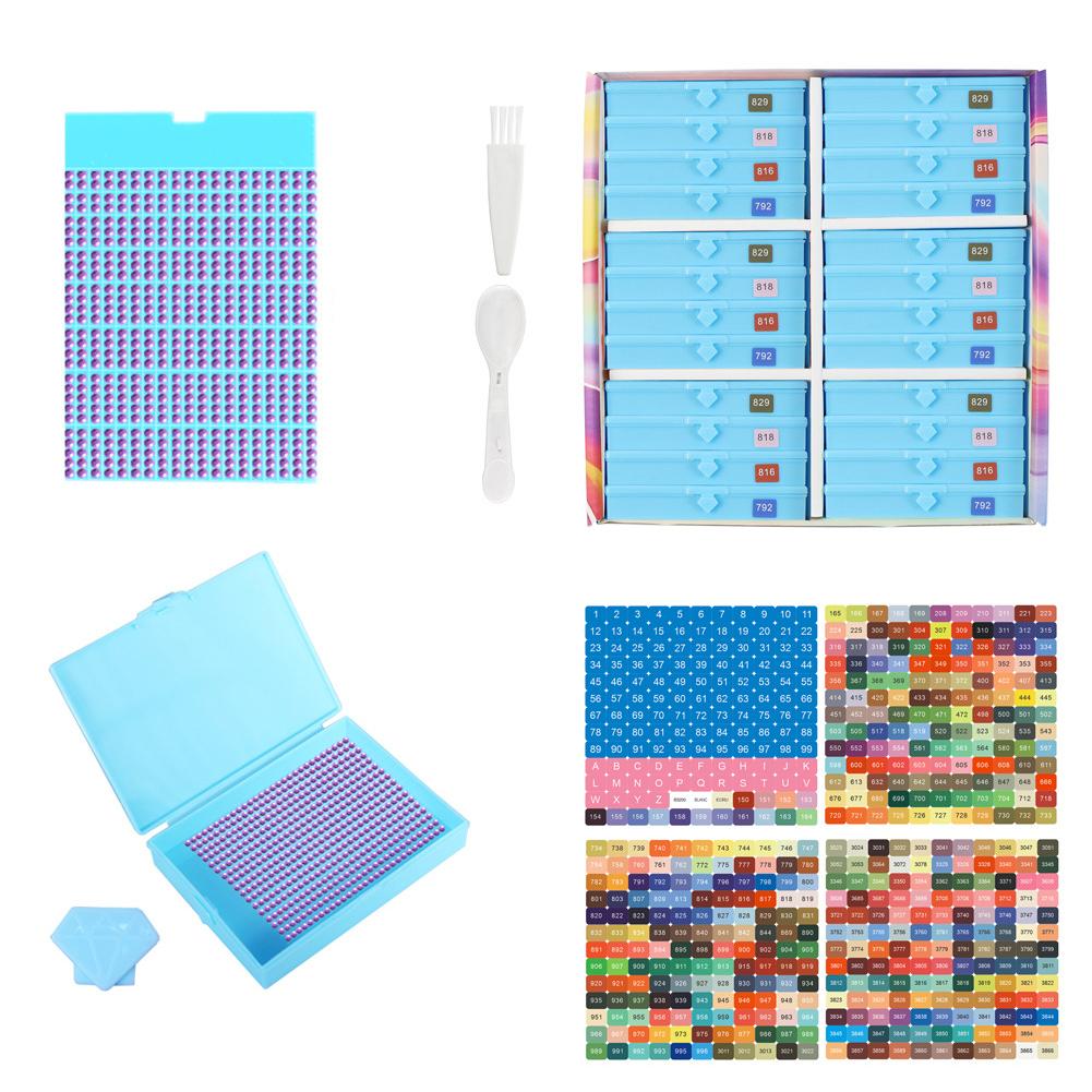 5D DIY Diamond Painting Tray with Spoon & Brush Diamond Painting Tool Tray Diamond Painting Storage Containers Trays for Adults