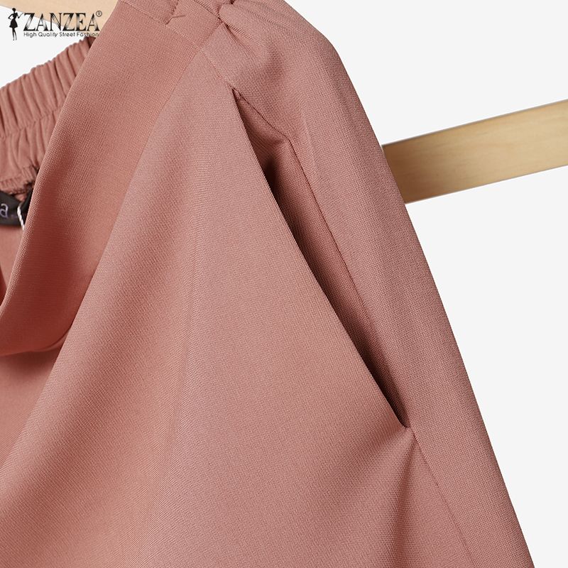 ZANZEA Women Elegant Long Sleeve Thin Cardigan Blazer And Long Pants Casual Two Piece Suit Sets