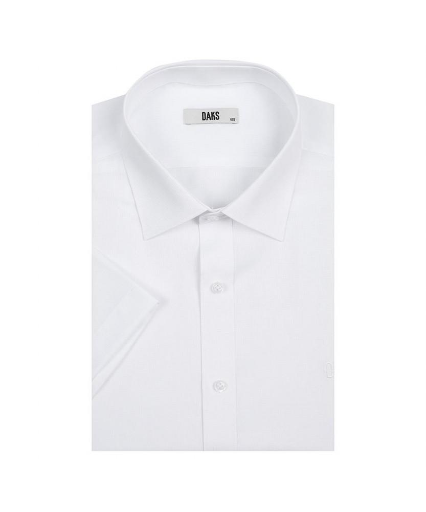 Dagseusyeocheu Polyester Blend No-Care Solid Pattern Short Sleeve Shirt_Dls1Shds111A1