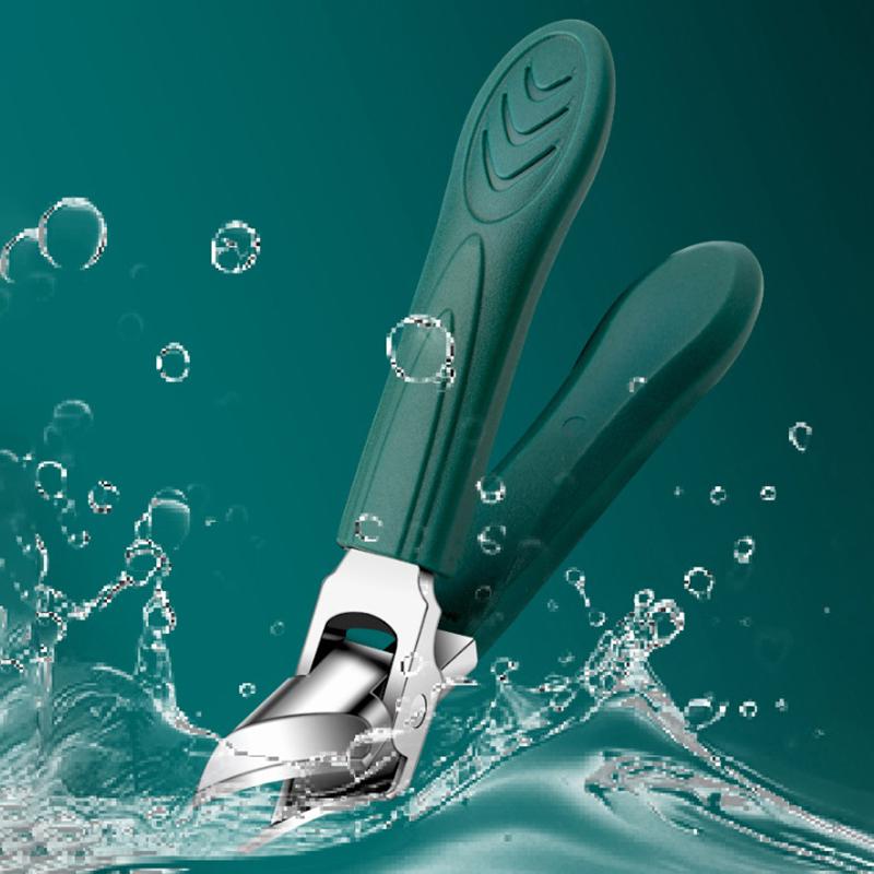 Professional Slanted Nail Clippers Wide Jaw Opening Anti-Splash Nail Clipper Stainless Steel Toenail Pliers Manicure Tools