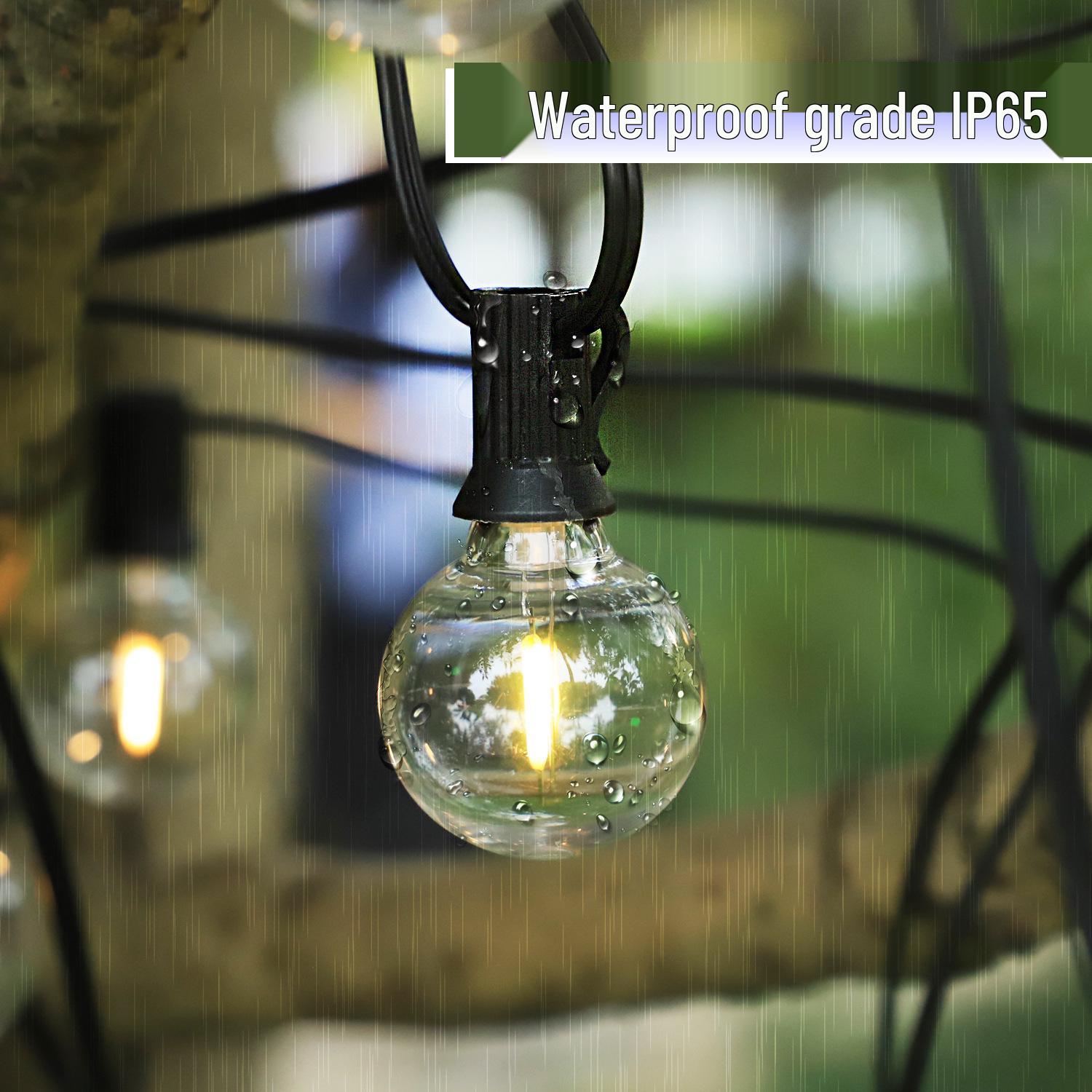 

Ретро гирлянды Эдисона на солнечной батарее для кемпинга на открытом воздухе и декора патио G40 String Lights