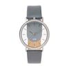 Men's and Women's Watch, Gray, Popular Brand, Leather, Stylish, Skeleton Watch, KLON INVISIBLE RELATION GRAY 40mm