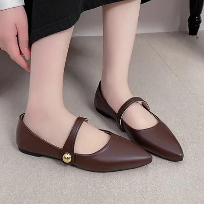 Pantofi Plati Eleganti de Primăvară pentru Femei 2025 Noi Pantofi Plati din Piele PU Pantofi Loafers Casual cu Cataramă pentru Femei Pantofi Mary Jane la Modă pentru Femei