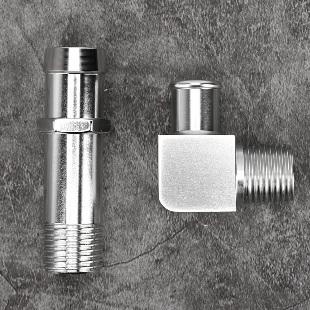 Heizungsschlauchanschluss 34in Wasserpumpe 58in 90 Grad 9514X Ersatz Passend für Chevy SBC V8