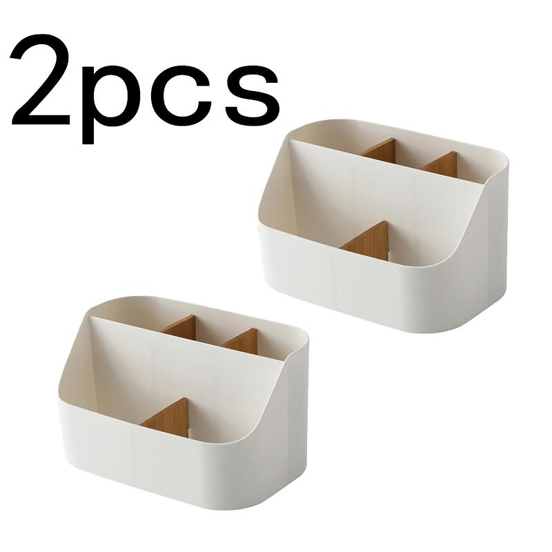 Desk Storage Box Office Supplies Box Makeup Cosmetic Desktop Organizer Plastic Storage Dividing Box for Office Living Room