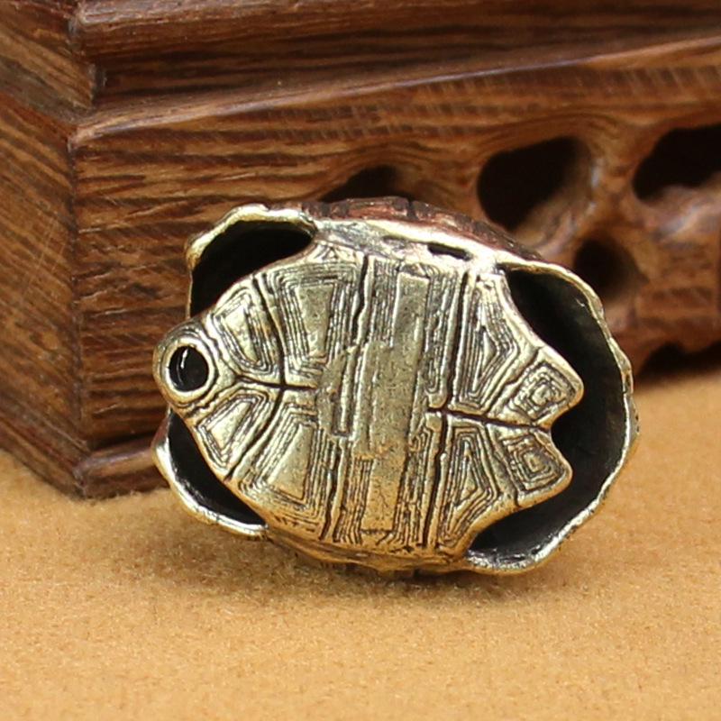 Copper Turtle Shell Bell Keychain Pendant - Personalized Car Hanging Gift