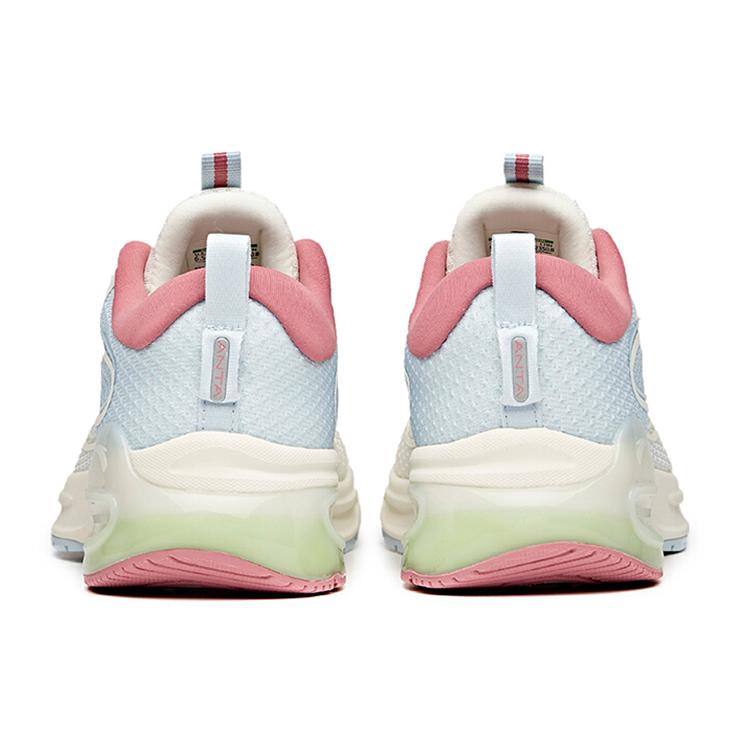 New ANTA Tron 1.0 Running Shoes Women's Low Top Ivory White/Light Azure 122115586-4