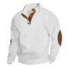 Men S Vintage Stand Collar Loose Jacquard Casual Sweatshirt For Autumn Winter