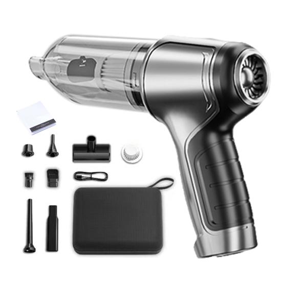 

Беспроводной автомобильный пылесос 12000PA ручной пылесос портативный перезаряжаемый складной автомобильный пылесос и воздуходувка для домашнего офиса уборка шерсти домашних животных чёрный