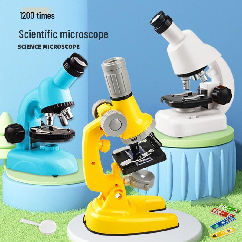 Portable 1200x HD Microscope Toy for Kids - Science Experiment Set for Students