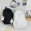 New Polka Dot Bubble Fabric Backpack, Simple, Lightweight and Large-capacity Backpack, Female Middle School and College Student School Bag