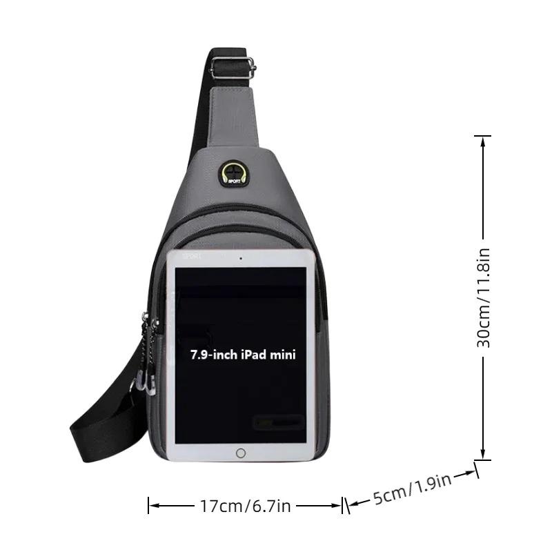 Casual Men's Shoulder Bag,made of Durable Oxford Fabric,suitable for Outdoor Sports Chest Bags,commuting To Work,daily Outings