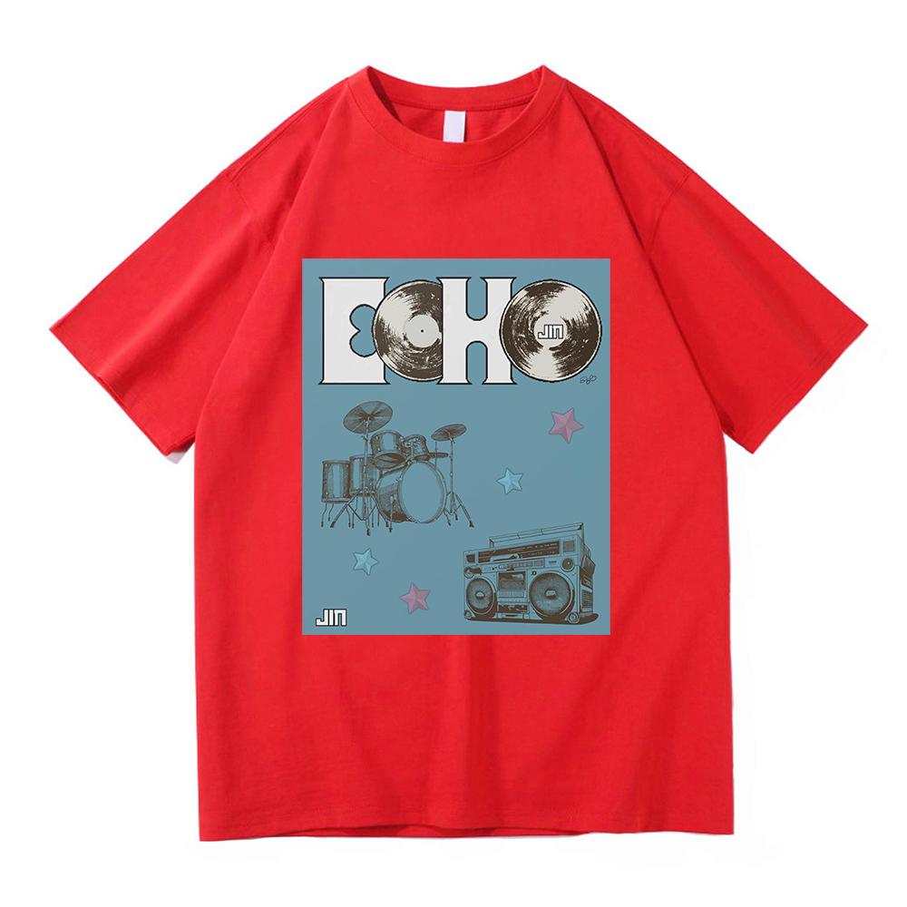 

Jin Echo T Shirt Fashion UnisexWomne New Album Runseokjin EP Tour 2025 TShirt Unisex High Quality Vintage Cool Cotton Tees Shirts 2XL