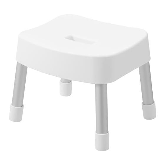 Yamazaki Jitsugyo Magnetic Bath Chair SH25 White W31.5 x D27.5 x H25cm MIST Floating Storage Breathable and Easy to Dry Aluminum Legs 1721