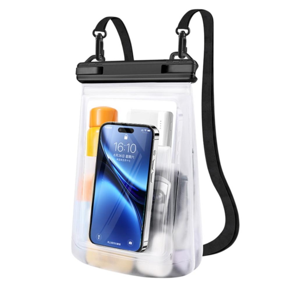 Touchable Screen Waterproof Mobile Phone Bag Transparent Underwater Dry Bag  Boating белый