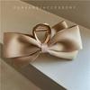 Women's High-End Black Satin Bow Hair Claw Clip