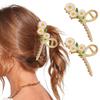 Nouvelle Pince à Cheveux Métallique Douce Fleur Pince Crabe Queue de Cheval Pince à Cheveux Pince Requin Épingles à Cheveux pour Fille Accessoires Cheveux Coiffe