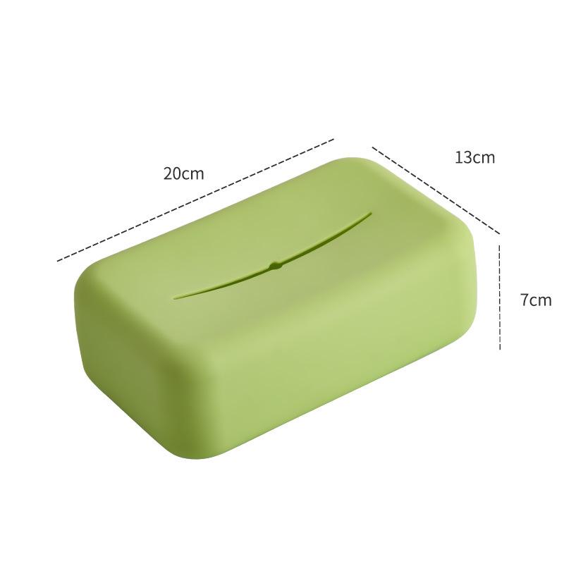 Cream Style Soft Silicone Tissue Box for Living Room Coffee Table