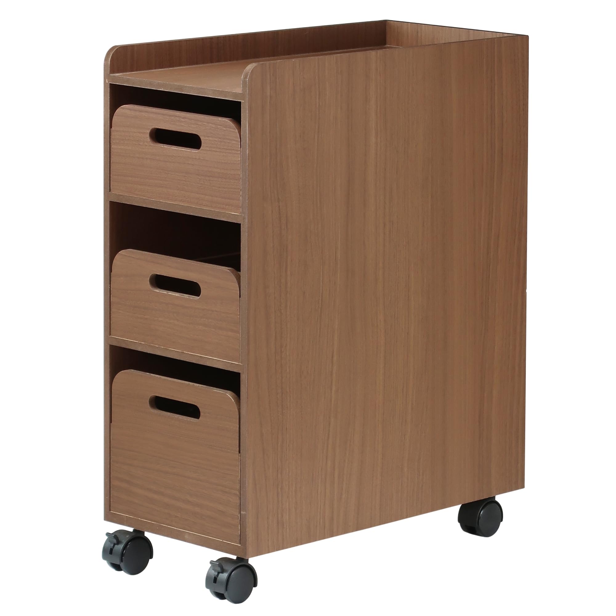 

wagon with slim made in fully Helps you become better at NEEDS-itMulti-purpose casters, type, brown, Japan, assembled. organizing. коричневый