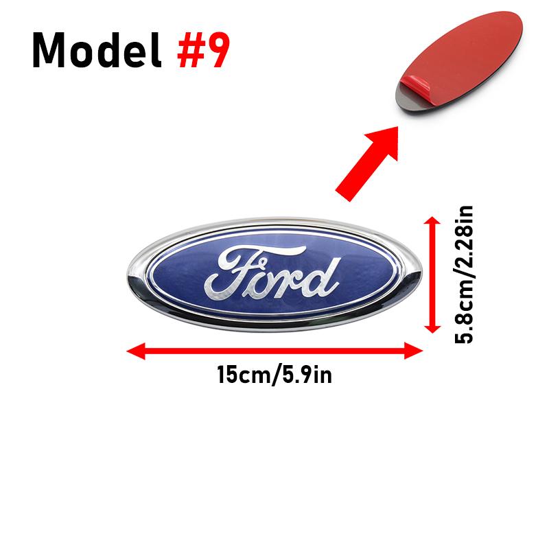Car Logo Front Grille Badge Trunk Cover Sticker Decal Accessories For Ford Fiesta ST Fusion Explorer Escape Shelby Edge Kuga MK6