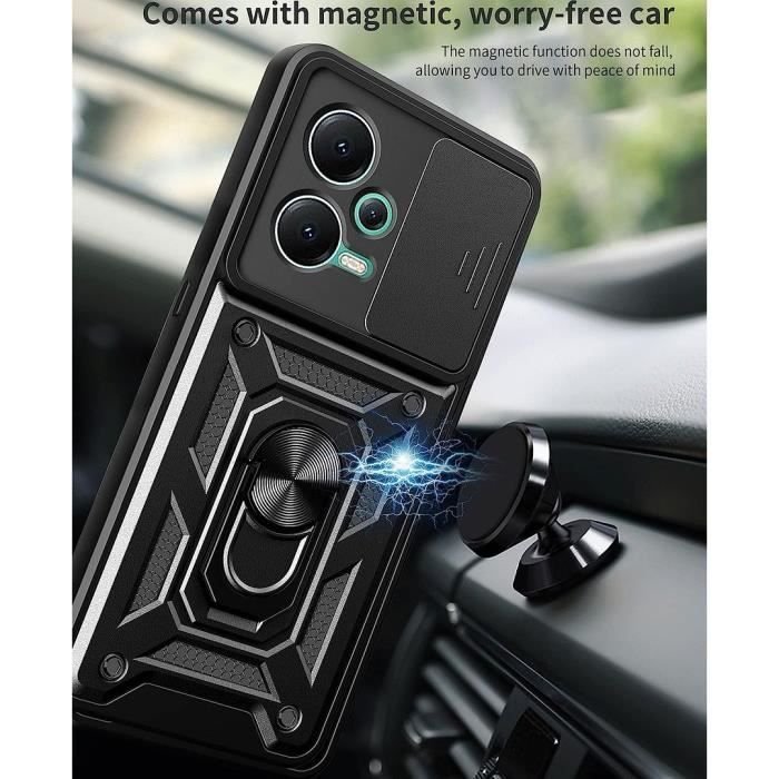 Coque - E.F.CONNECTION - pour Xiaomi Redmi 12 4G-5G - Rigide - Antichoc - Support 360°