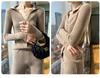 2024 Autumn/Winter Wool Lapel Cardigan with Pockets - Seven-Stitch, Thick, Solid Color Knitwear