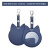 PU Leather Card Holder Cat Ear Design Cute Round Badge Reel For Work Office Travel Luggage Keychain Pendant