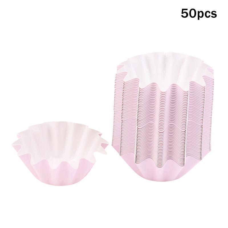 

50Pcs/Set High Temperature Resistant Baking Cake Paper Cups Paper Trays For Weddings Birthdays Parties фіолетовий