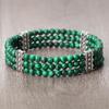 Tigerauge Lava Stein Perlenarmband - 4mm Elastisches Dreireihiges Design