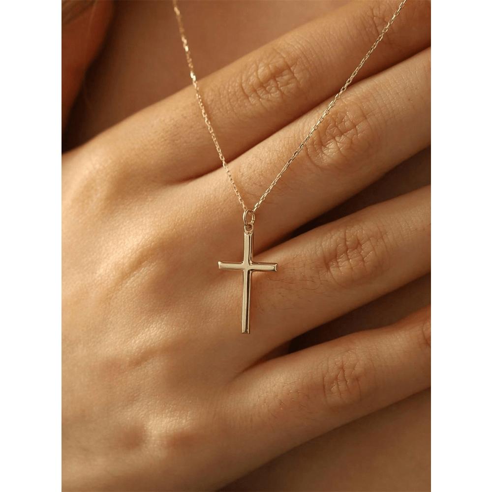 Women's Cross Necklace, Minimalist Religious Jewelry, Suitable For Daily Or Outdoor Wear, Christian Women's Gift