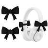 2PCS Bow Shape Headset Attachment 3D Earphone Charms Universal Headphone Accessories  Girls
