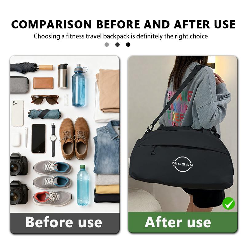 CIZQOI1 Fitness Sports Gym Bag Travel Duffel Shoes Box Workout Handbag For Nissan J11 J10 Teana J31 Maxima Juke Cube Murano Skyline