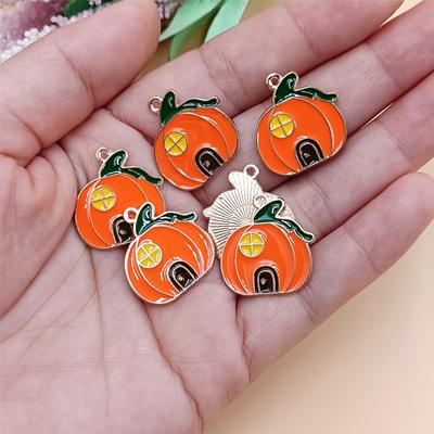 Pendant Alloy Dripping 6/10pcs DIY Accessories Stylish Pumpkin Beads Handmade Material Halloween