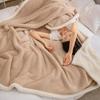Winter Double-Layer Lambswool Flannel Blanket for Office or Nap Use