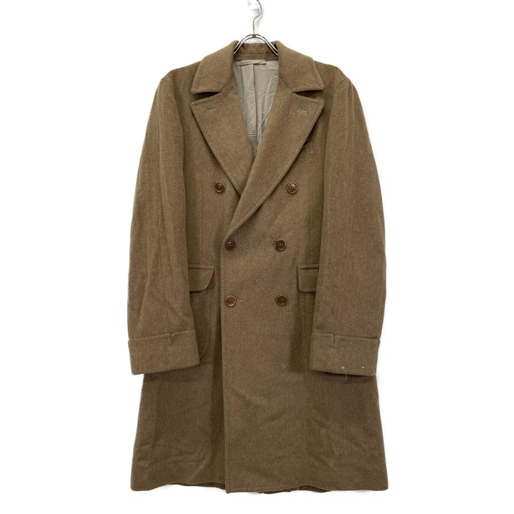 DE PETRILLO Beige Woll-Polo-Mantel zweireihig Mantel 48 beigeGebraucht