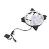 Computer Case Fan 1200RPM Double Loop LED 12cm RGB PC Case Silent Fan 30000h Long Life for Desktop Computers